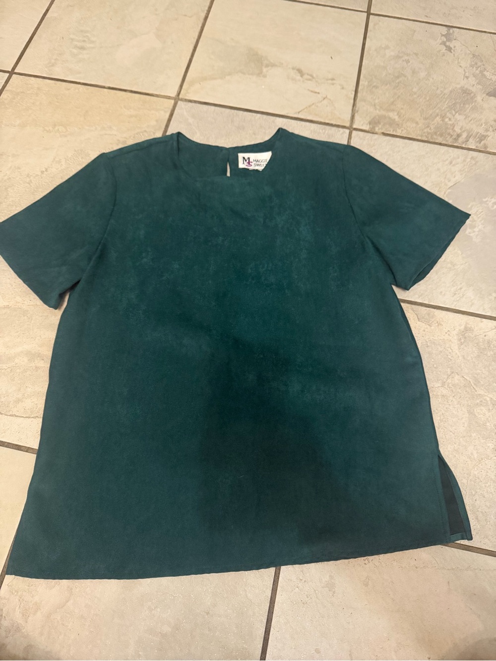 Maggie Sweet Teal Short-Sleeve Blouse